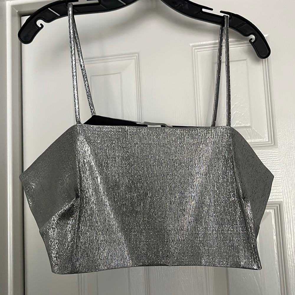 NWT silver Layering tank size xl